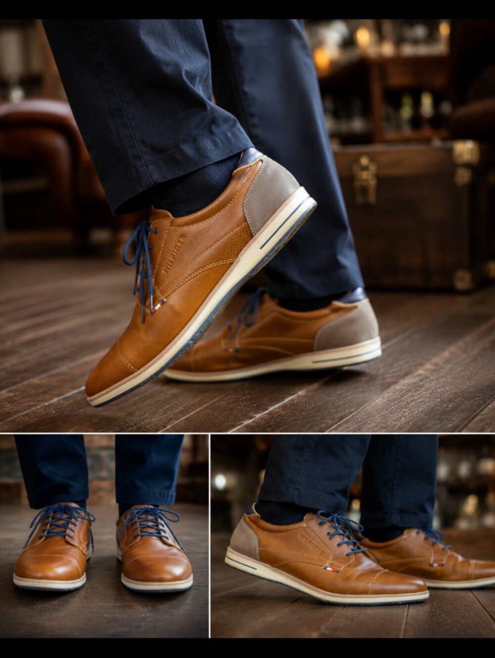 Tommy Hilfiger Men's Brown Leather Shoes